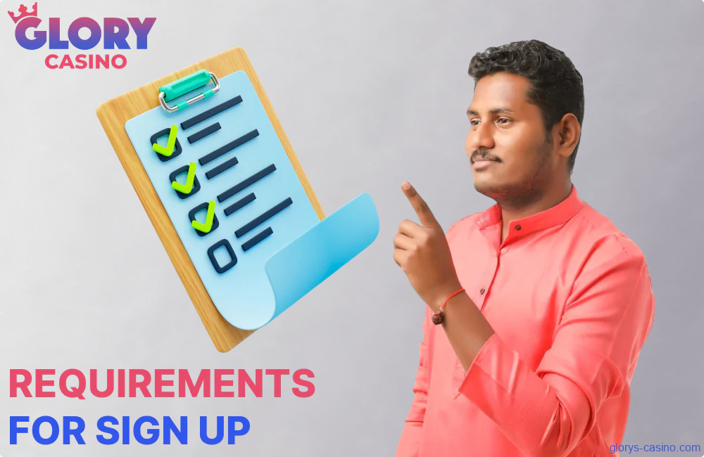 Glory Casino গৌরব ক্যাসিনো registration requirements for players from Bangladesh