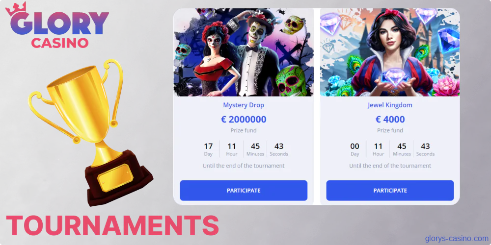 Tournaments for Glory Casino গৌরব ক্যাসিনো players from Bangladesh